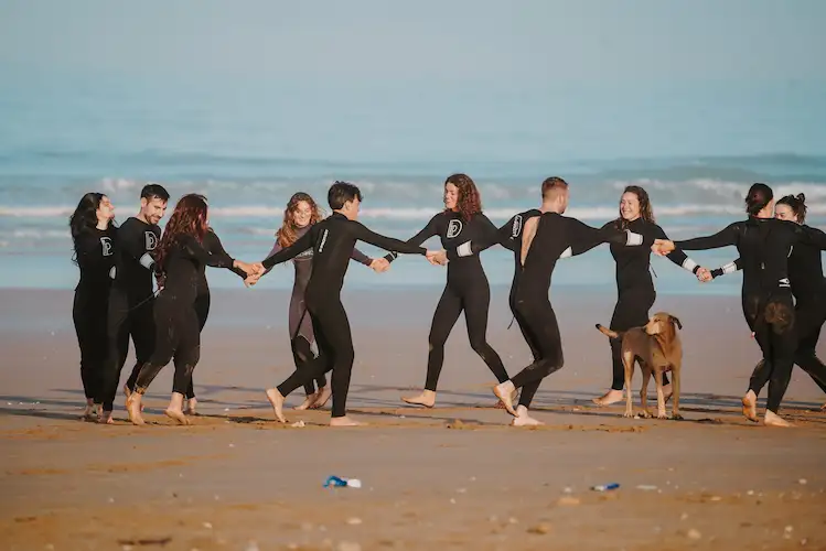 Group surf experience and community at Green Waves